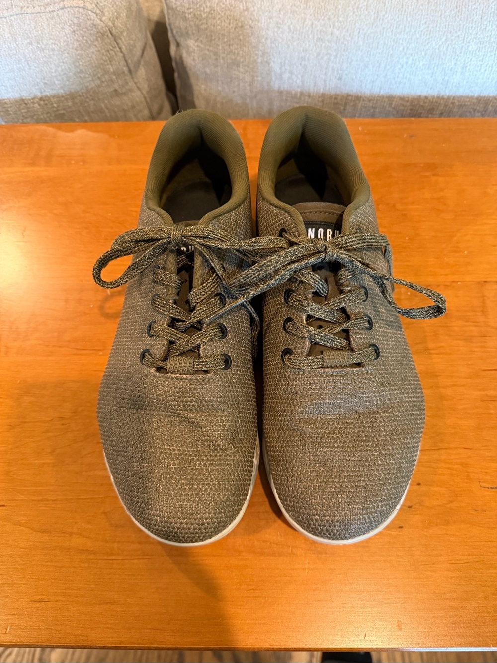 NOBULL Olive Knit Lace-Up Athletic Shoes